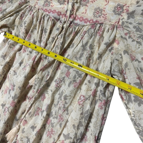 Cleobella Helena Babydoll Blouse in Ivory and Pink Floral Women’s Size S - Picture 11 of 12